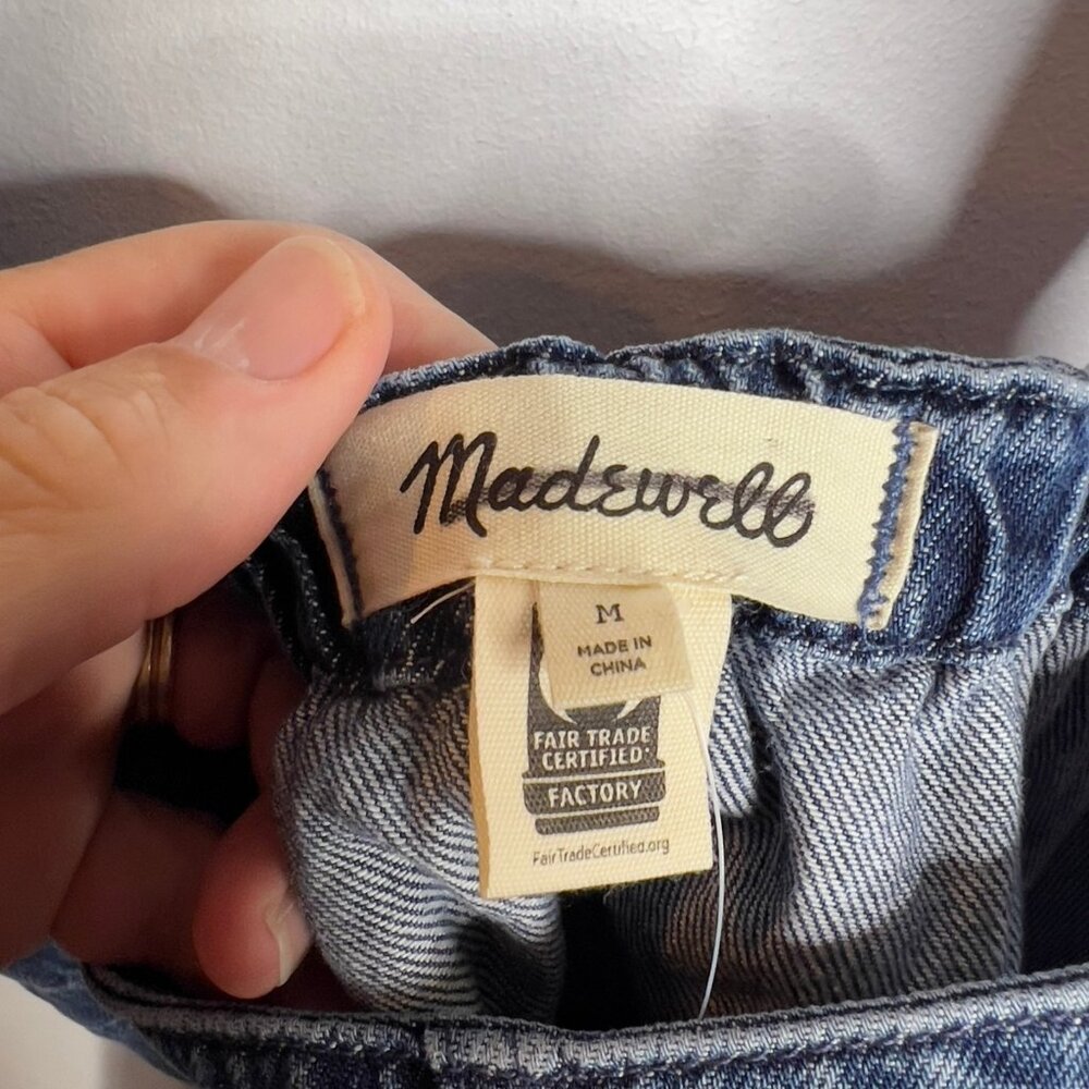 Madewell $88 Squareneck Tank in McNair Wash: Airy Denim Edition Size M NU421 - Picture 4 of 7